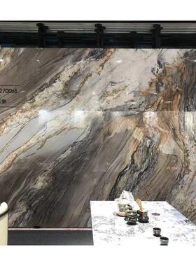瓷砖大板石奢沙发背景高端大理连岩石纹电视900x2700x6板客厅墙纹