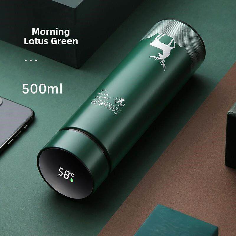 500ml真空杯温度显示热水瓶茶杯