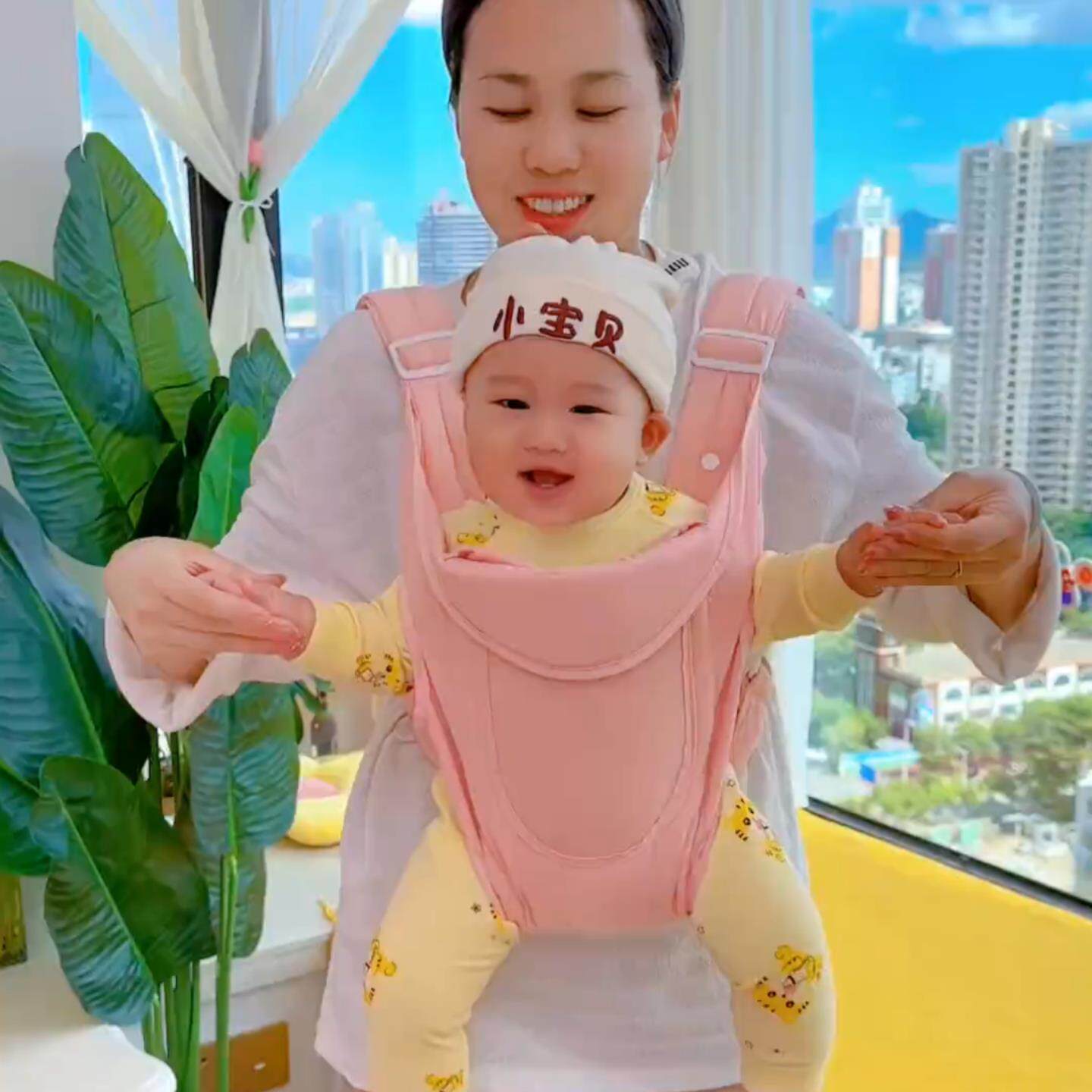 抱婴袋婴儿小月龄前后两用外出轻便前抱式腰凳解放双手抱娃神器背
