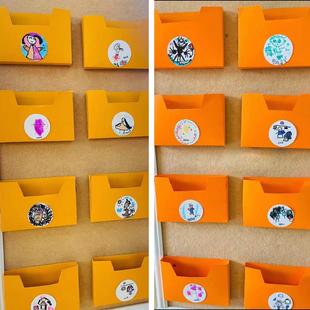 幼儿园廊过道墙面表征环创作品收纳盒走展示故事墙面装饰材料教室