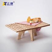 上谦橡胶木托架组合糕点西饼蛋糕房面包房烘焙展柜陈列软装 陈设