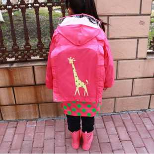 儿童连体雨衣雨披防暴雨户外卡通 Smally厂家直销带书包位韩版