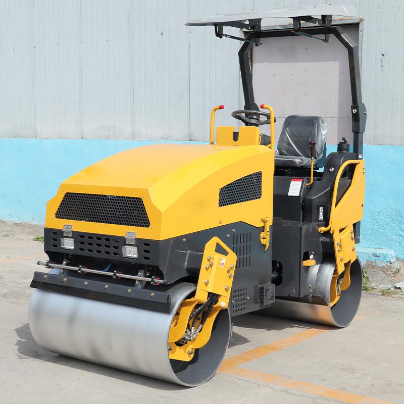 手扶式座驾式震动小型压路机2吨3吨沥青单双轮柴油草坪压实机械