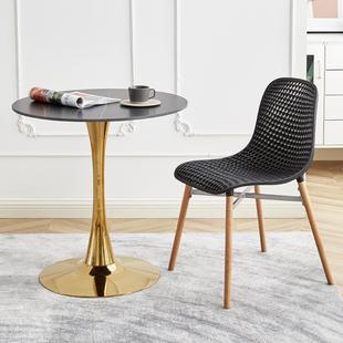 伊姆靠斯椅洽塑料休闲谈椅蜂窝设计师时尚 创意背椅办1986公椅电子