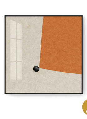 装饰画橙色抽象北欧简约沙发客厅风格画挂画可能性现代壁画背景墙