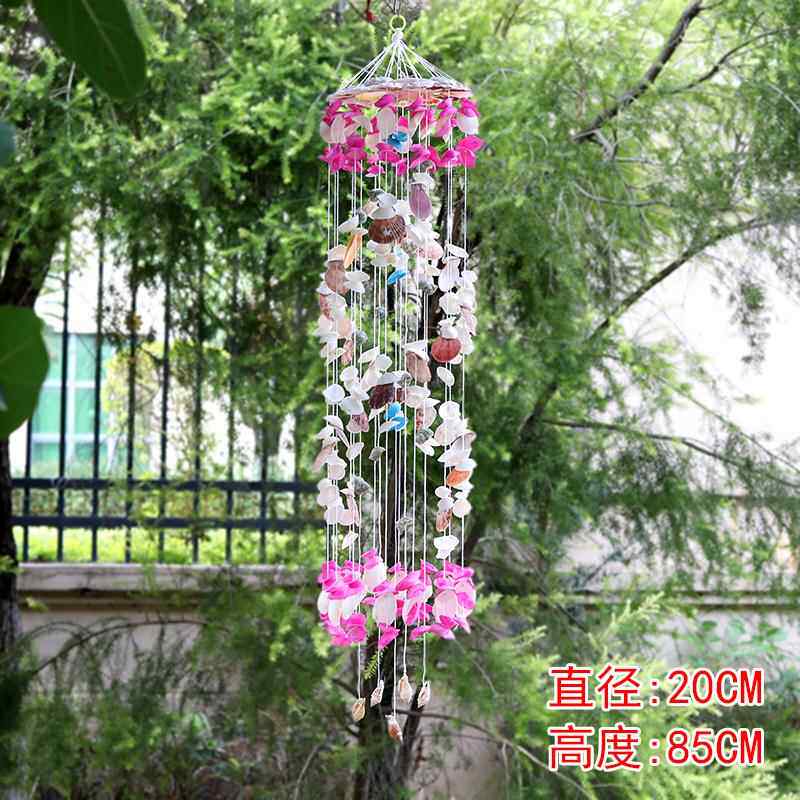 贝壳风铃挂饰 风铃挂件创意心形风铃礼物卧室阳台装饰送生日礼物