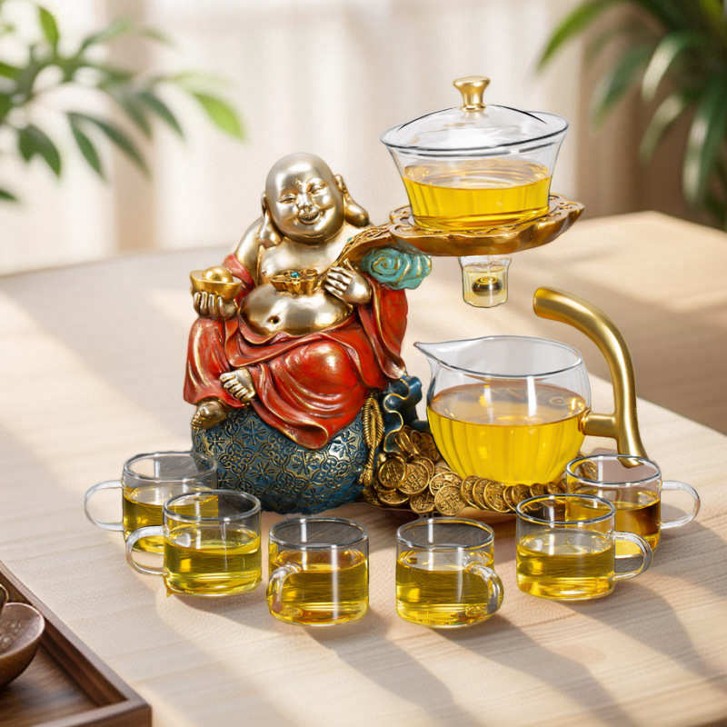 茶具套装2023新款玻璃全自动功夫茶杯懒人泡茶家用磁吸泡茶壶