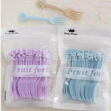 Colorful fruit platter forks, disposable fruit skewers, cute
