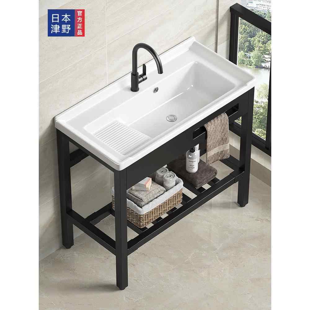 阳台洗衣池盆集成洗衣水槽与搓板加深陶瓷洗衣盆户外洗涤盆洗涤盆