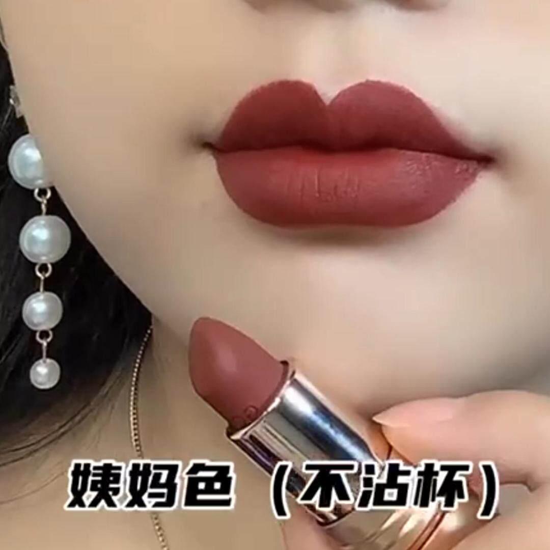 推荐不掉色不沾杯姨妈肉桂奶茶色口红持久保湿黄皮素颜显白