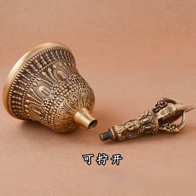 五股金刚铃手工法器做旧声音响亮回音长久唤醒铃佛铃铛黄铜铃铛