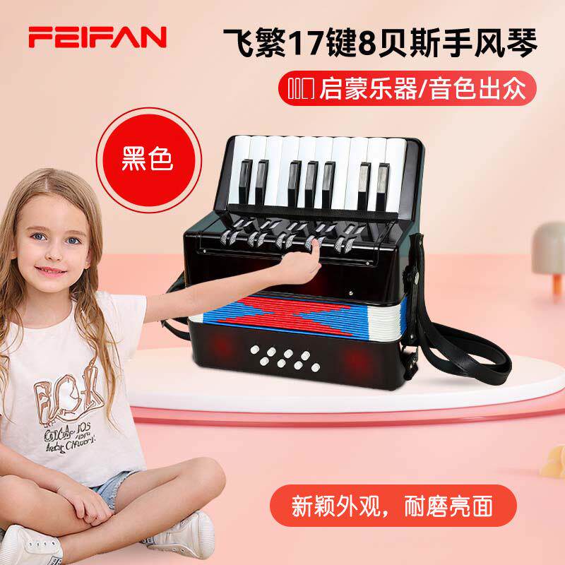 FEIFAN飞繁17键8贝斯手风琴键盘类乐器儿童练习手风琴儿童手风琴