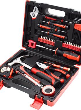 卡夫威尔41件套家用工具箱套装五金电工木工组套家庭维修包H2968A