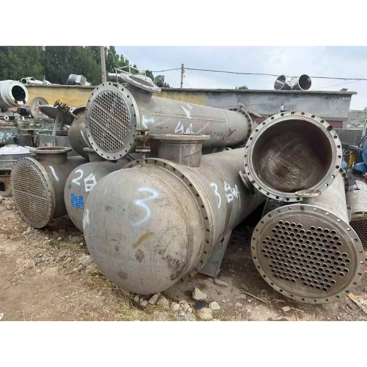 二手50平方不锈钢高压冷凝器20平方不锈钢列管冷凝器无缝管