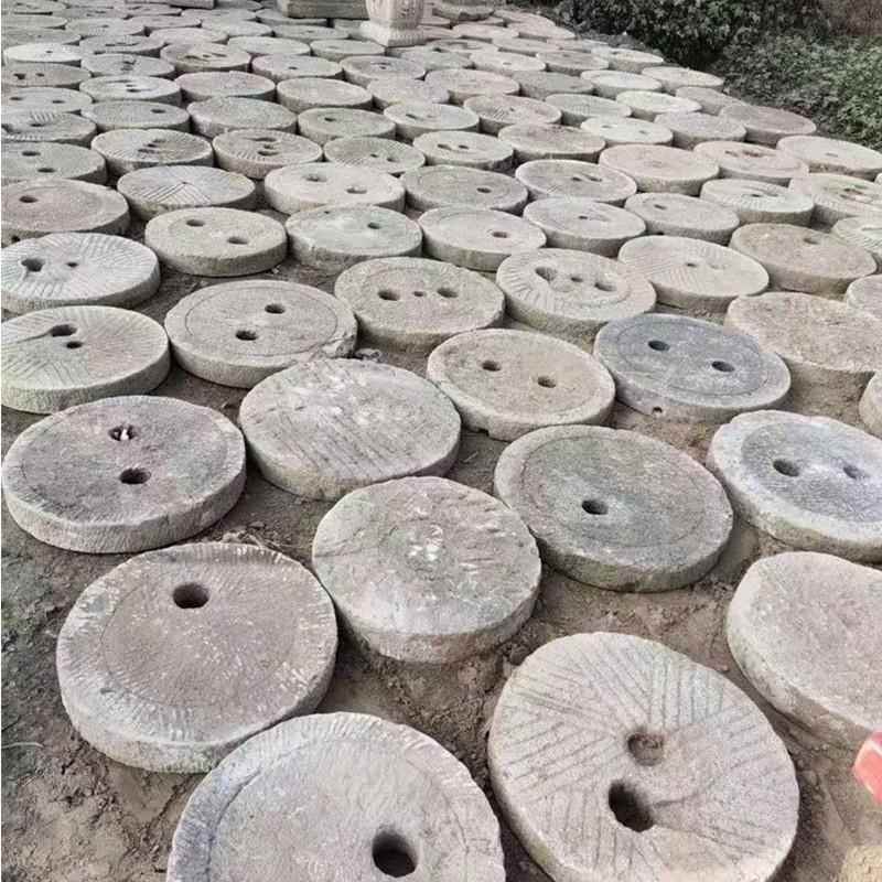 农村老磨磨盘22812老石器天然片老院石板旧石磙石广场铺路石庭老