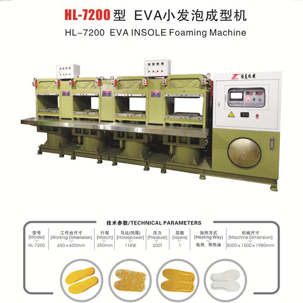 鸿龙机械 eva小发泡成型机 运动鞋垫生产设备 网孔小发泡鞋垫机器