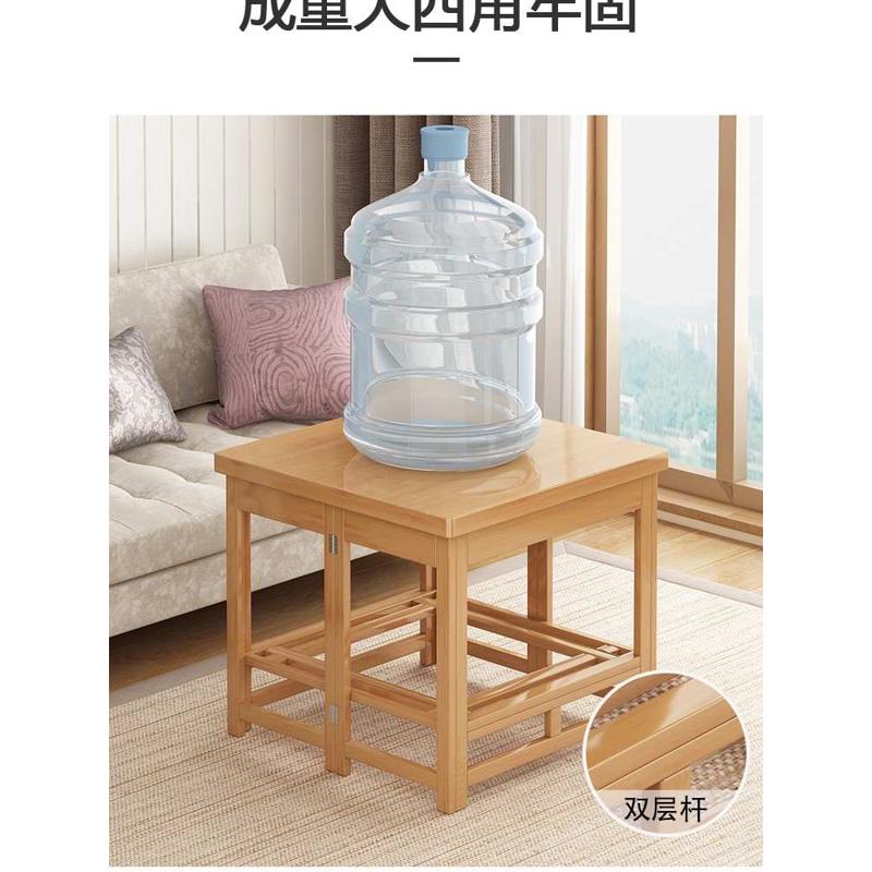 烤火桌子折叠家用正方形湖南冬季烤火架实木楠竹多功能四方取暖桌