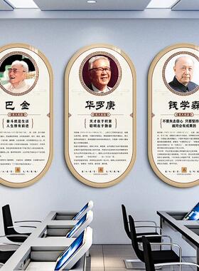 名人名言挂画学校图书馆墙面装饰教室过道装饰画名人画像教师墙贴