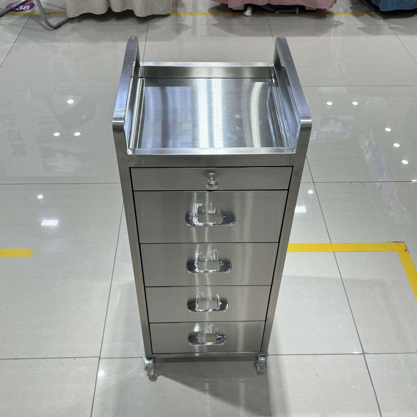 廊不锈钢工具推车美发店专多功能工具柜发置发物架用剪A56储物柜
