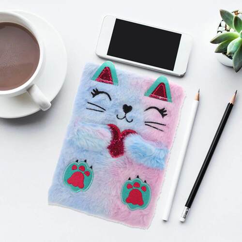 Cat Note Cartoon Journal Girl Multi-function Diary