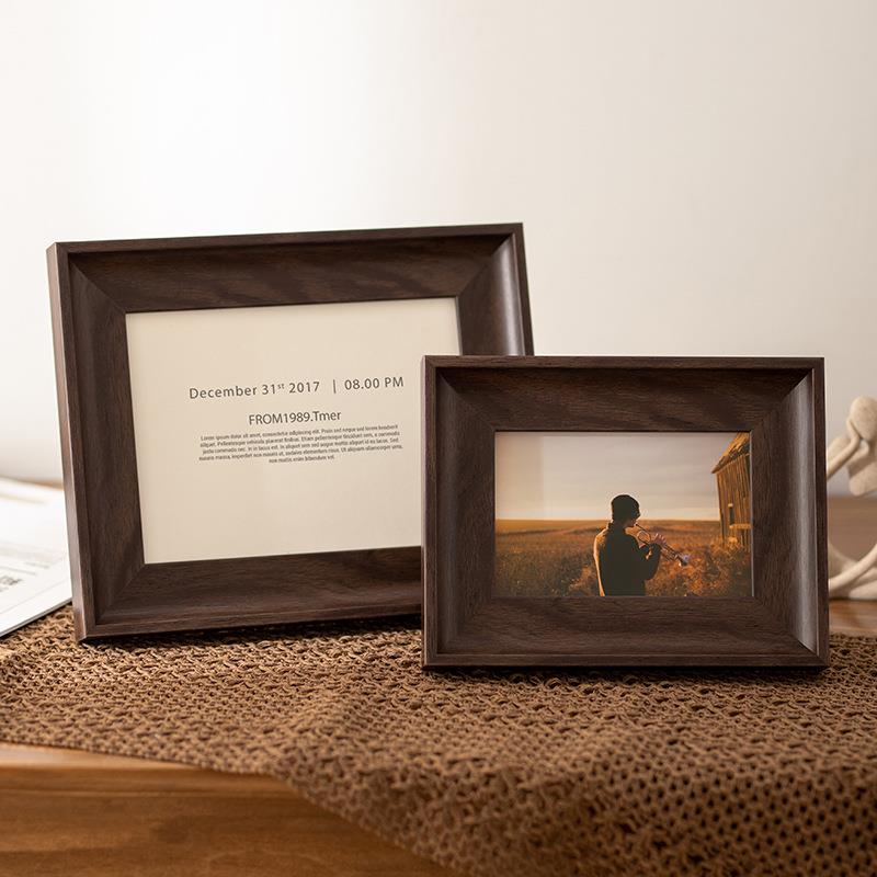 美式相框高级感空框78寸12寸A4挂墙复古轻奢婚纱冲印洗照片加摆台