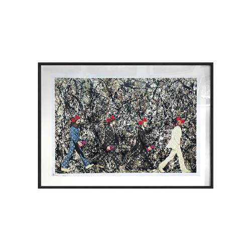 TheBeatles甲壳虫乐队经典照片装饰画披头士复古版画电表箱挂画
