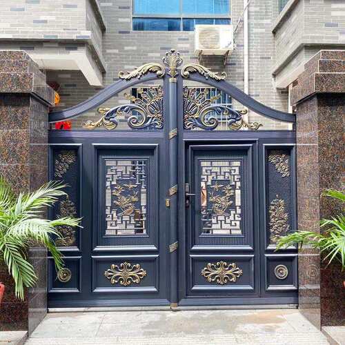 铝合金庭院铝艺大门围墙大门双开门别墅 大门别墅庭院大门对开门