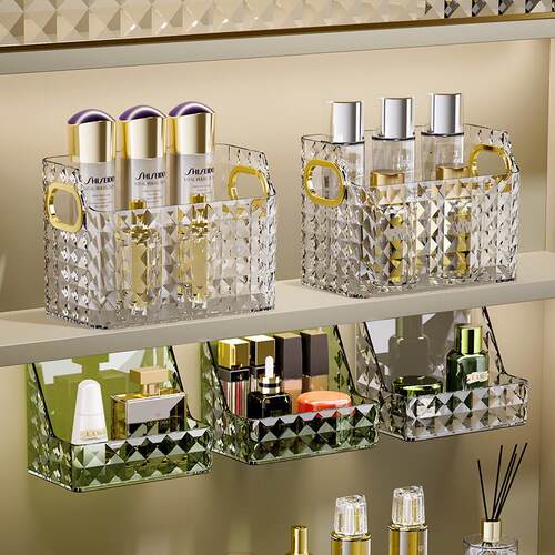 Diamond Pattern Storage Box Desktop Cosmetic Organizer Bathr