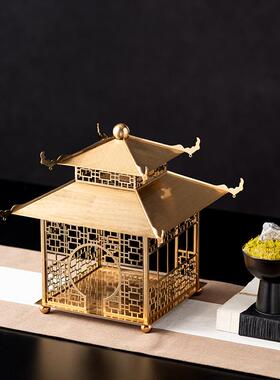 左顾新中RZB-2628式金属镂筑处凉亭宝塔摆件样建版房售楼会所软装