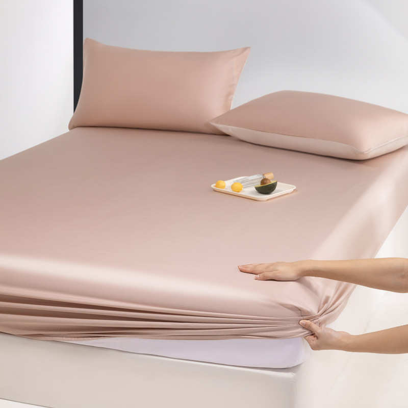 高端进口兰精天丝床笠 纯色凉感冰丝加厚床垫套床罩1.5/1.8/2m 夏