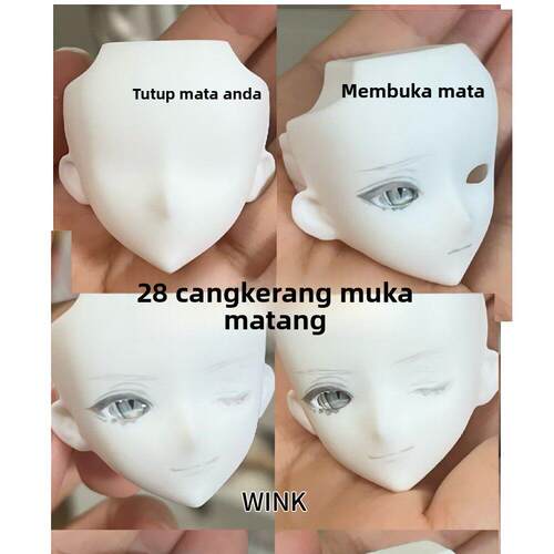 【上新现货.ob28开眼脸壳成熟】wink闭眼特6bjd扩脖自制脸壳
