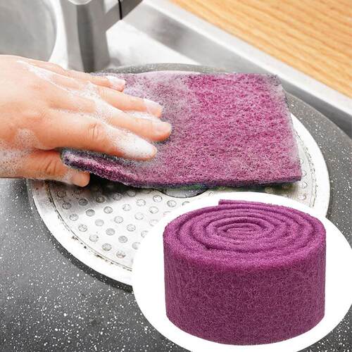 Diamond sand scouring pad for cleaning, polishing, and rust