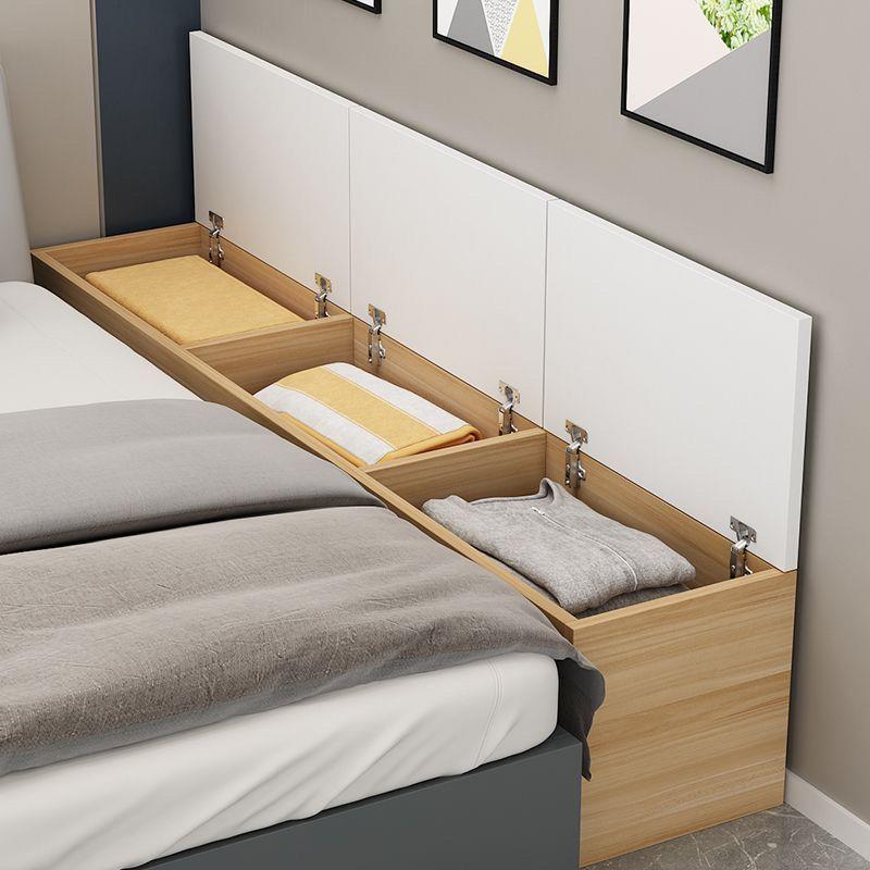 床边缝隙柜窄柜上开门储物柜翻盖式阳台柜飘窗柜拼接床储物柜奥跃