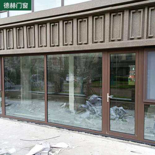 厂家口袋锁金刚网平开窗断桥铝合金推拉窗钢化玻璃大窗防盗窗