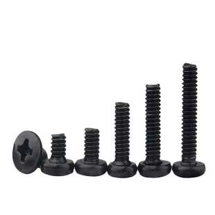 PM黑色十字槽盘头机螺丝GB818圆头机丝小螺钉M2M3电子电器螺丝钉