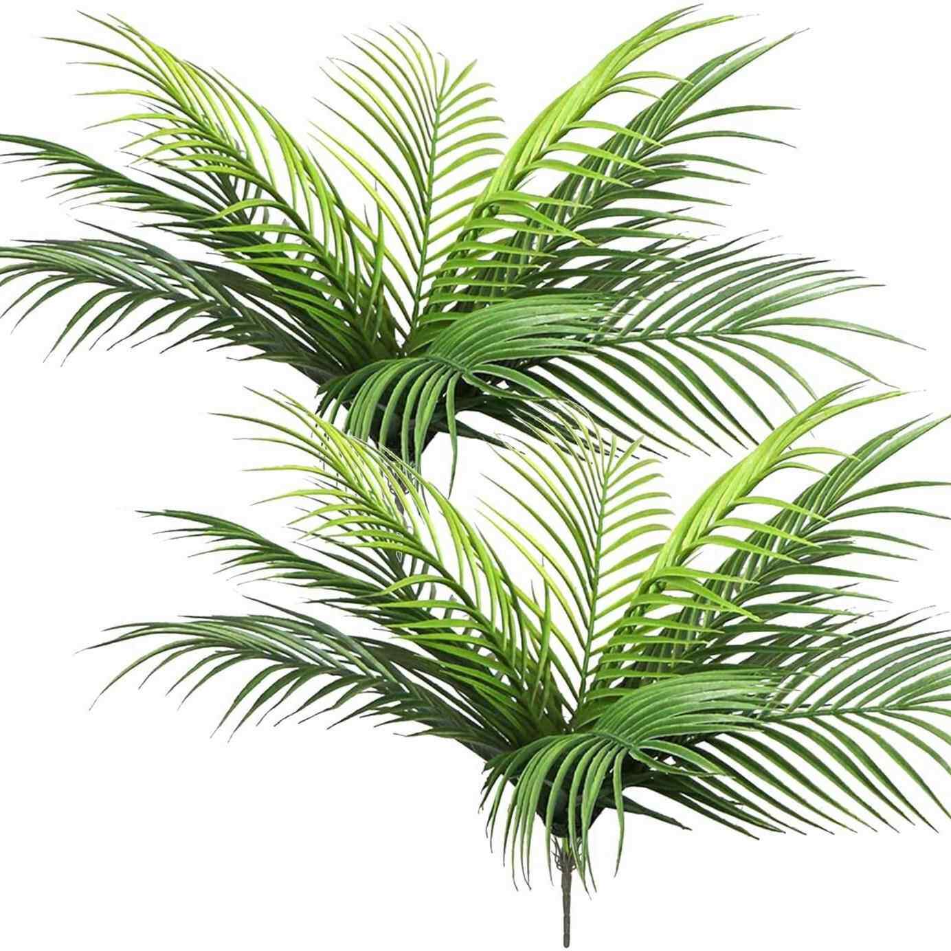 跨境人造植物 人造棕榈叶 9叉铁树叶 假棕榈热带绿植蕨类丛林植物