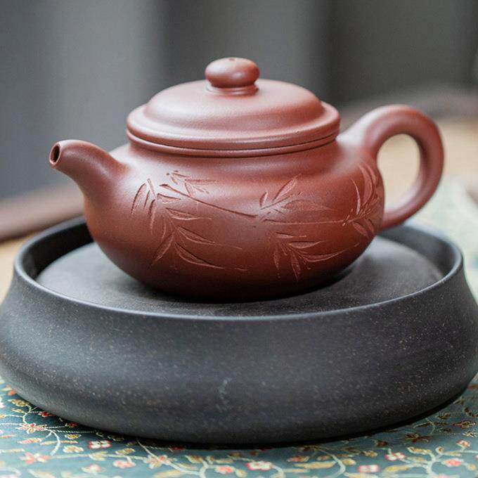 宜兴原矿紫砂龙血砂仿古壶半手工制小容量茶桌泡茶壶茶具国潮风