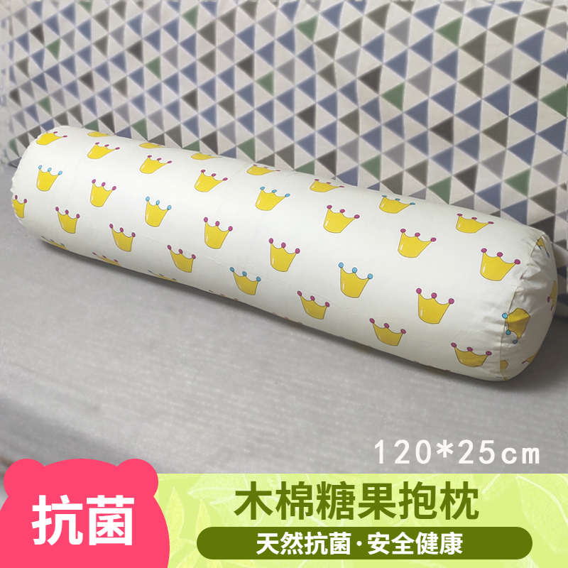 木棉抱枕圆柱大号靠枕纯棉长条糖果圆形睡觉女夹腿枕头拉链可拆洗
