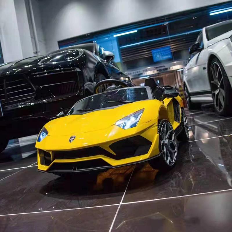 正品新款兰博尼儿童玩电动车四轮汽车基遥控车小孩具宝四驱跑车宝