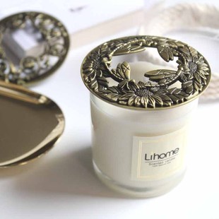 内嵌型铁艺香薰蜡烛聪明盖 聚热防挂壁香薰蜡烛适用 锌合金聪明盖