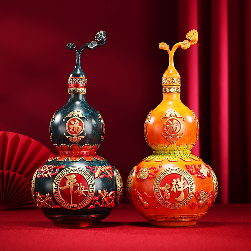 黄铜《八宝吉祥葫芦》摆件事事如意福葫芦摆件家居装饰品开业礼品