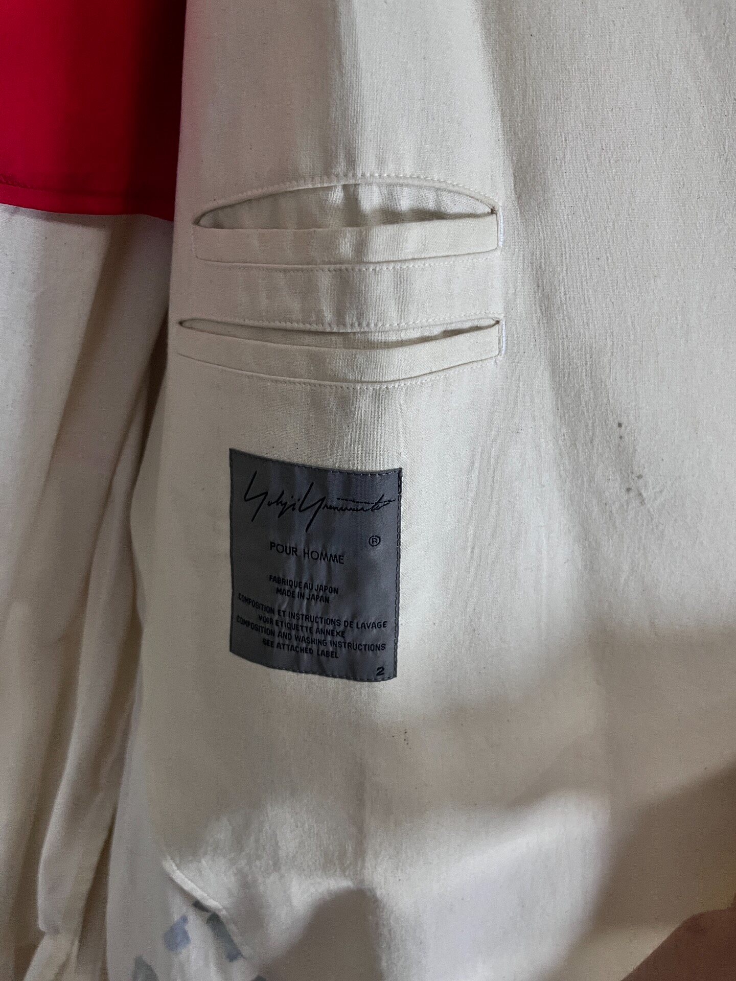 Yohji Yamamoto 17ss Asymmetrical Hand-painted Coat — back