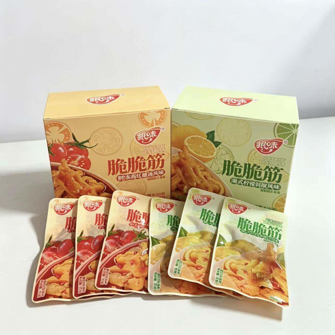 新货抿味脆脆筋剁椒酸汤风味即食去骨鸭掌筋网红追剧休闲零食小吃