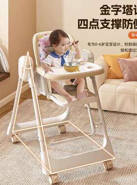 儿儿童子餐椅宝童宝吃饭椅多功能可折叠家STD用婴儿餐桌座椅宝宝
