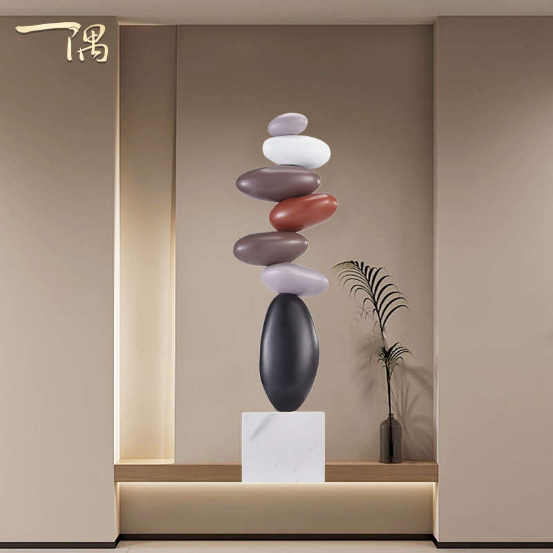 时来运转大型软装落地摆件侘寂风客厅电视柜沙发旁边乔迁新居礼品