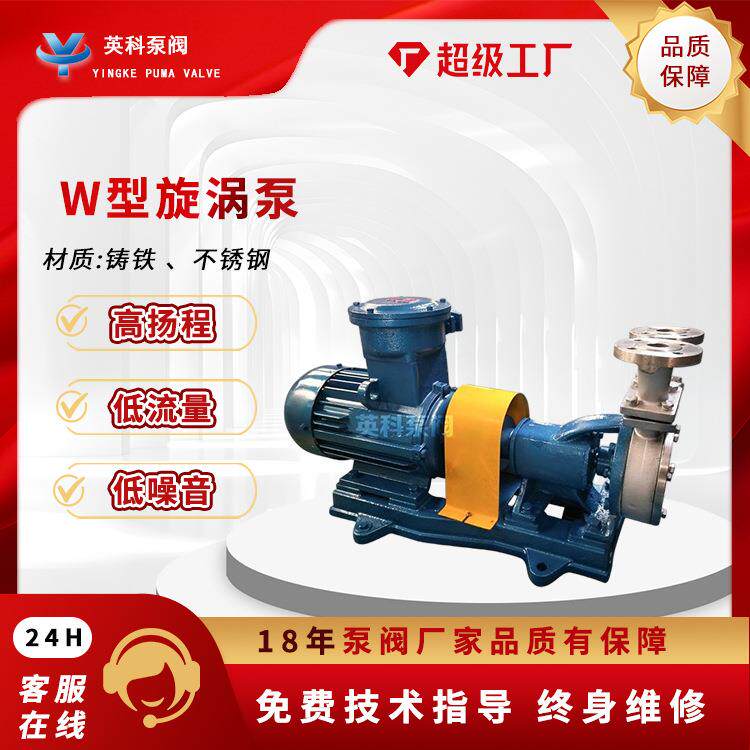 旋涡泵32W-30单级悬臂式耐腐蚀不锈钢304离心防爆锅炉高压漩涡泵
