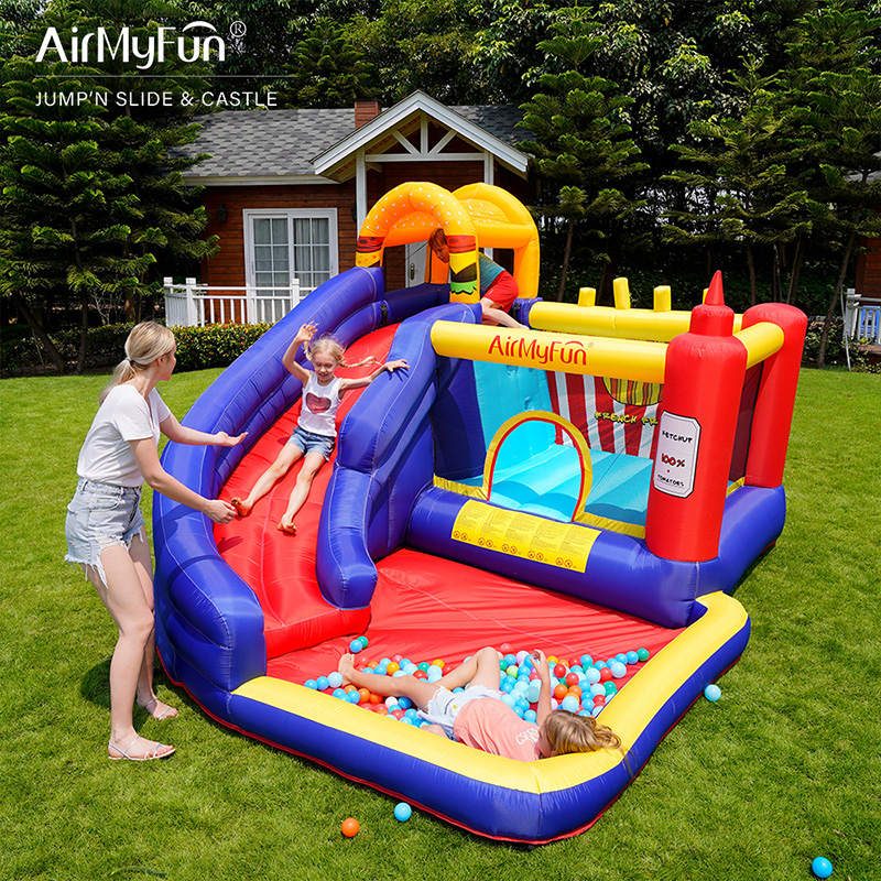 AirMyFun儿童充气城堡室内小型家用蹦蹦床户外滑梯护网跳床淘气堡