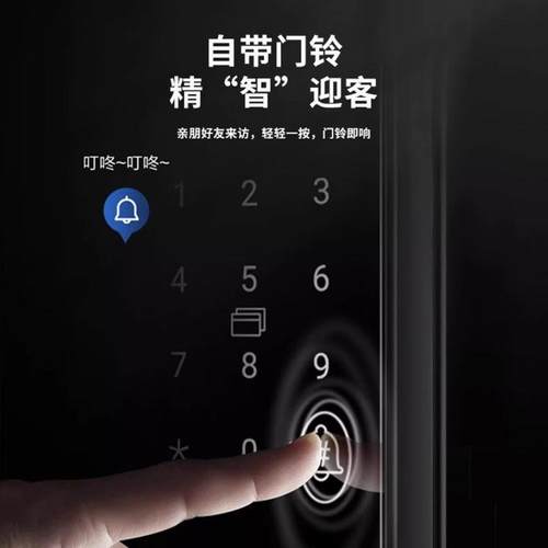 智能门锁指用纹锁密1码锁家防盗门子出锁智能锁电租房入户大门锁