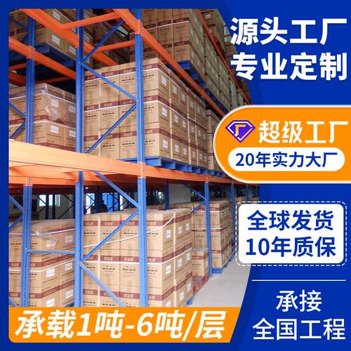 重型仓储货架库房大型横梁工业货架加厚仓库多层托盘可调重型货架