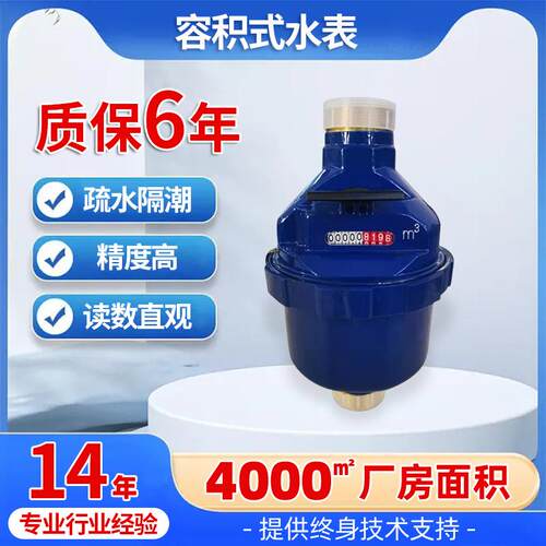 贝立欧管道直饮水便捷螺纹接口憎水防潮容积式活塞智能芯片冷水表